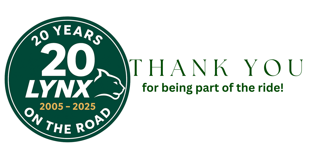 Lynx 20 year logo